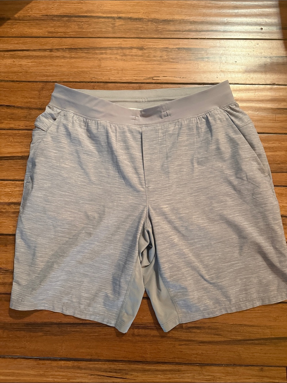 Lululemon Men’s XL Light Gray Athletic Shorts - Soft Stretch Waistband